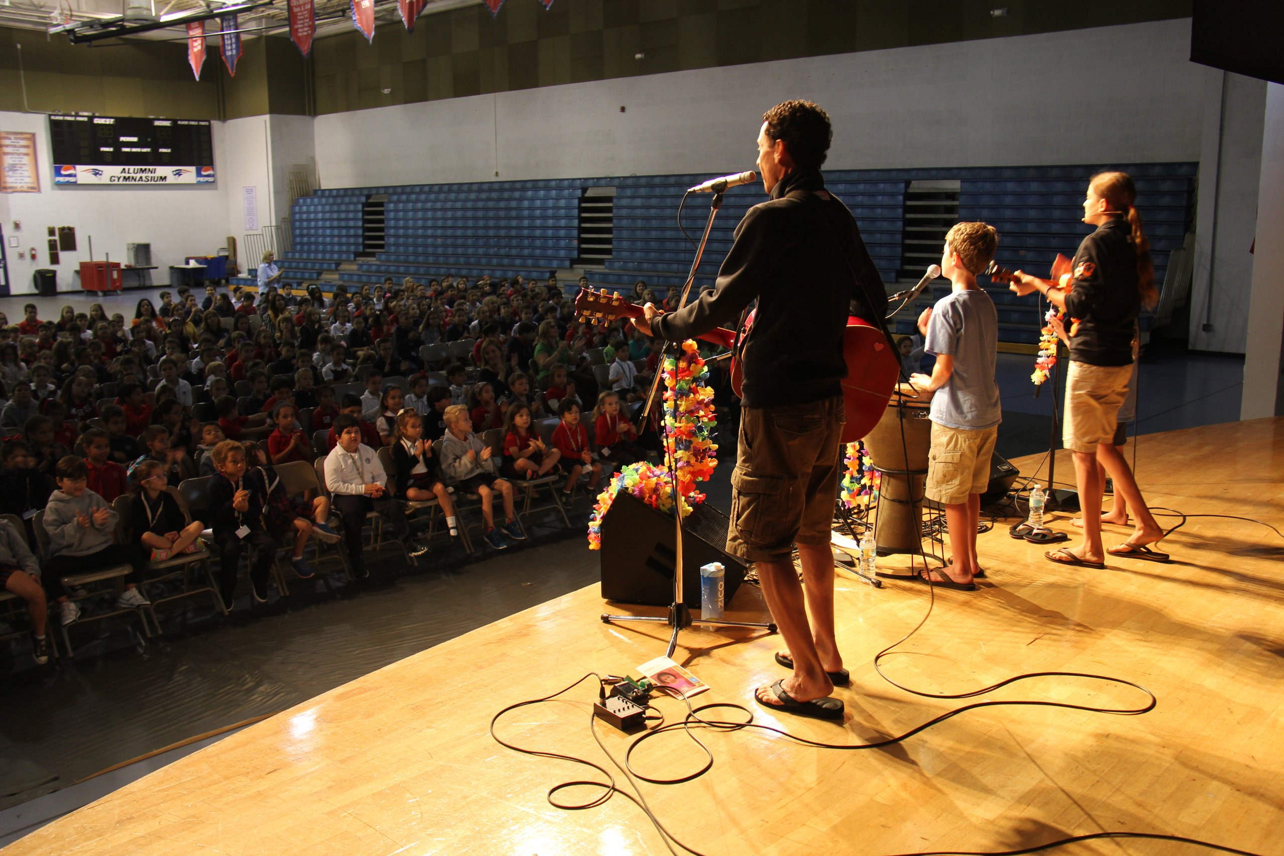 The Springmans children's band performs